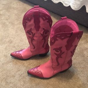 Reba Pink Cowgirl Boots. Size 6. No box.